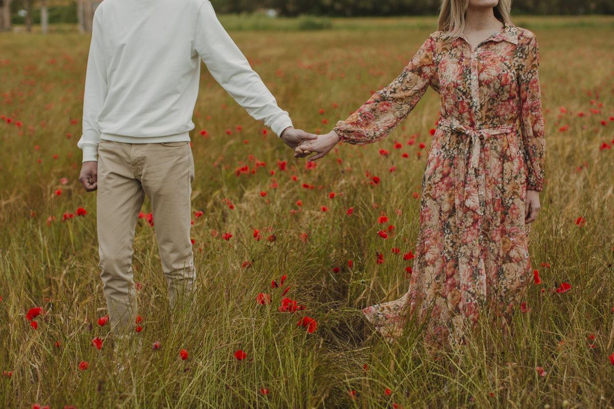 Preboda campo de amapolas