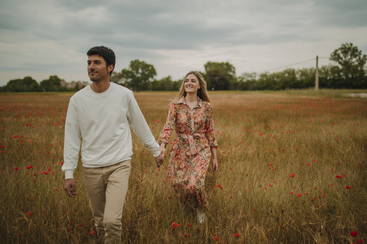 Preboda campo de amapolas